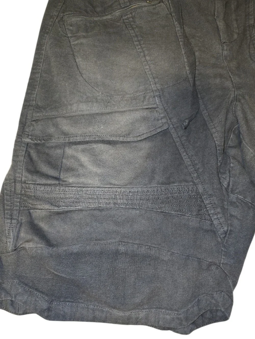 NWT Free People Islands Of Time Utility Shorts In Washed Black Medium